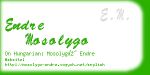 endre mosolygo business card